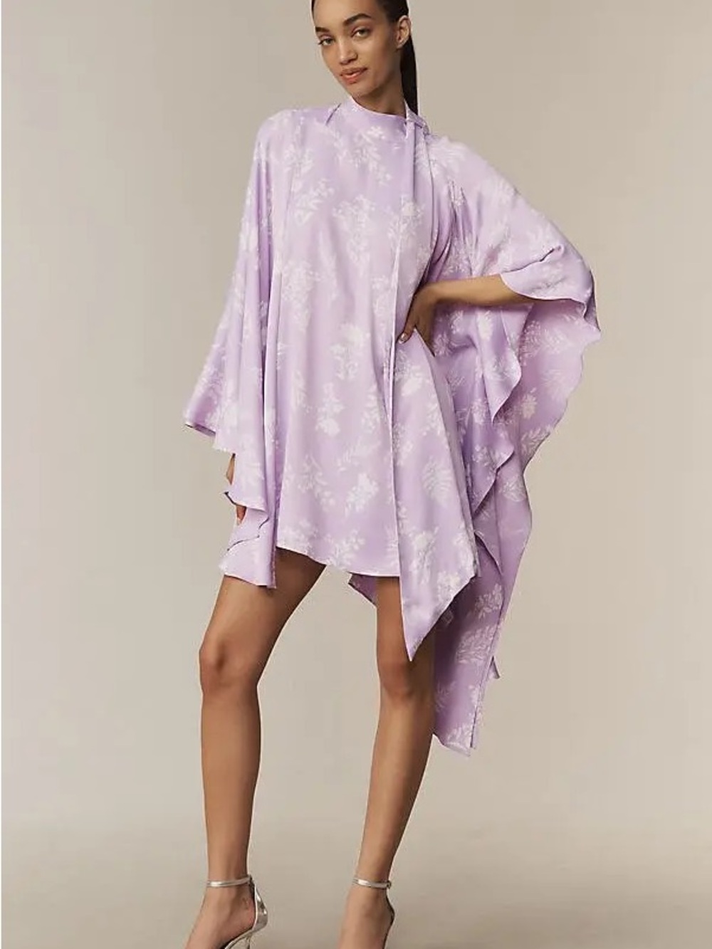 NWOT MARIA LONG SLEEVE HIGH NECK SWING MINI DRESS